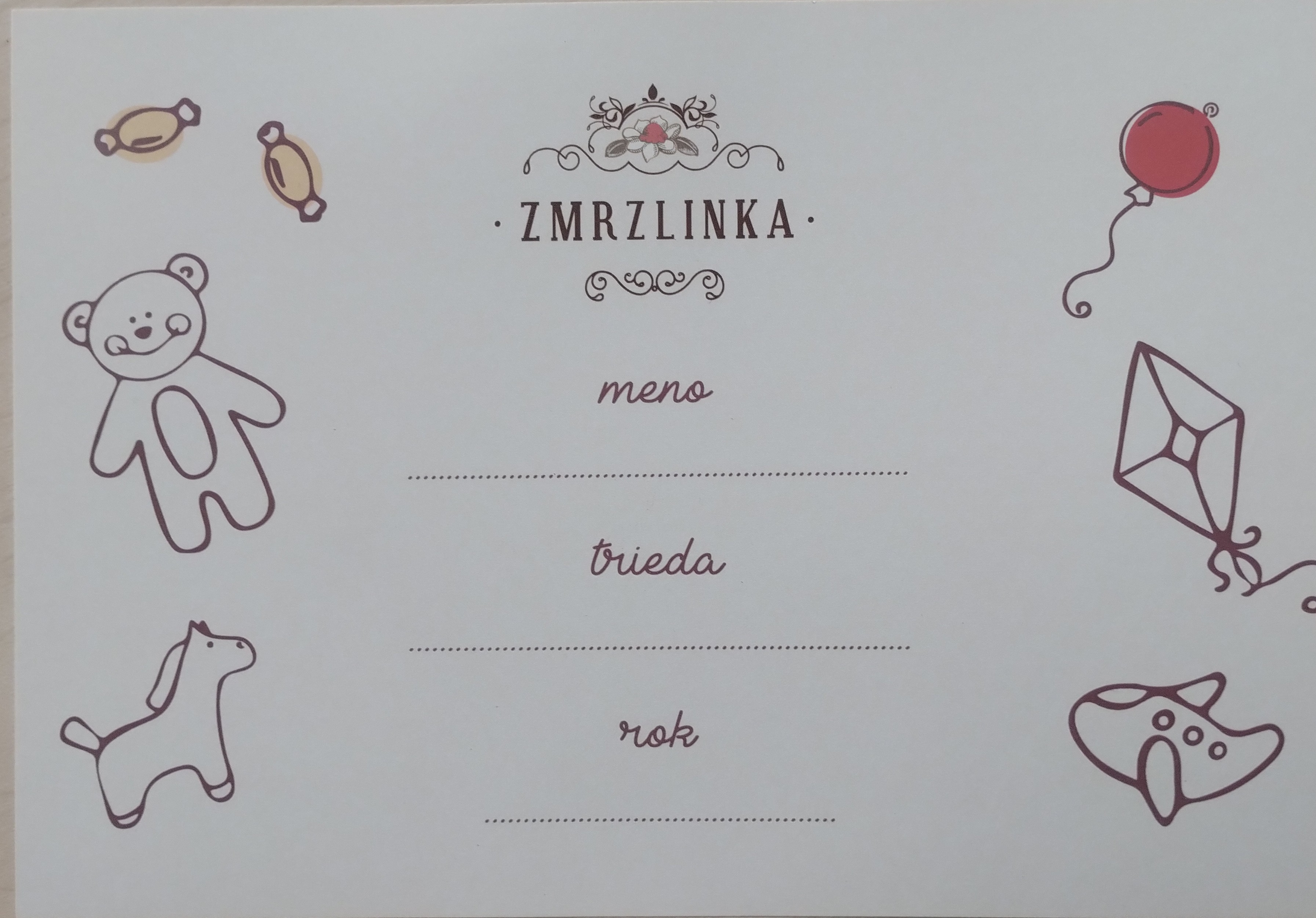 Rozvrh hodín Zmrzlinka A5 100ks
